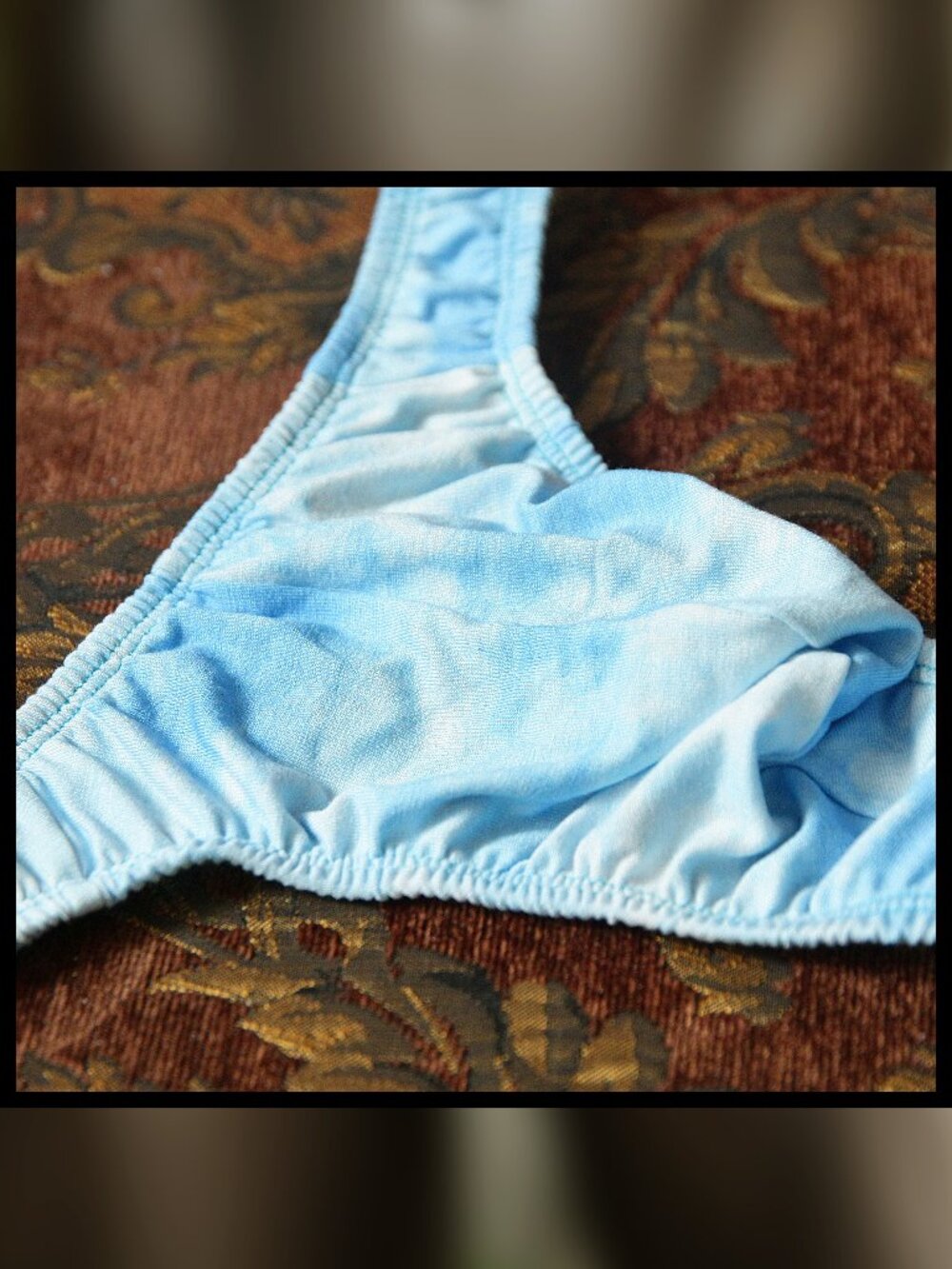 Mens Clouds Print High Waist Thong Handmade - Picture 4 of 5